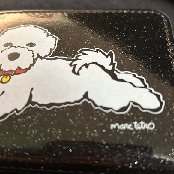 MARC TETRO BICHON FRISE WRISTLET CLUTCH BLACK - Picture 3 of 6
